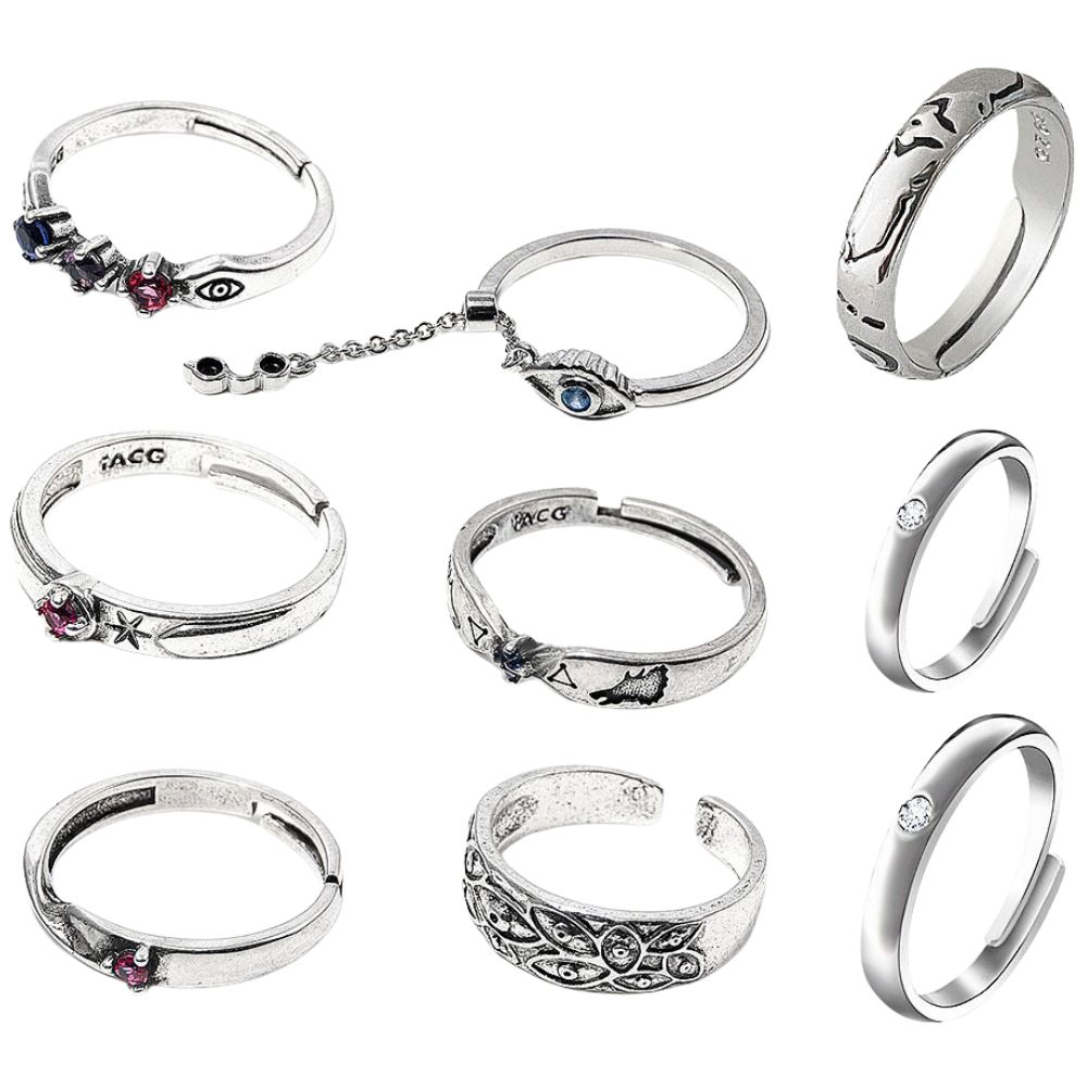 Men Accessories Ring - アニメ JJK リング Yuta Okkotsu コスプレ男性女性カップル恋人リング金属調節可能なリングユニセックスジュエリーギフトアクセサリー
