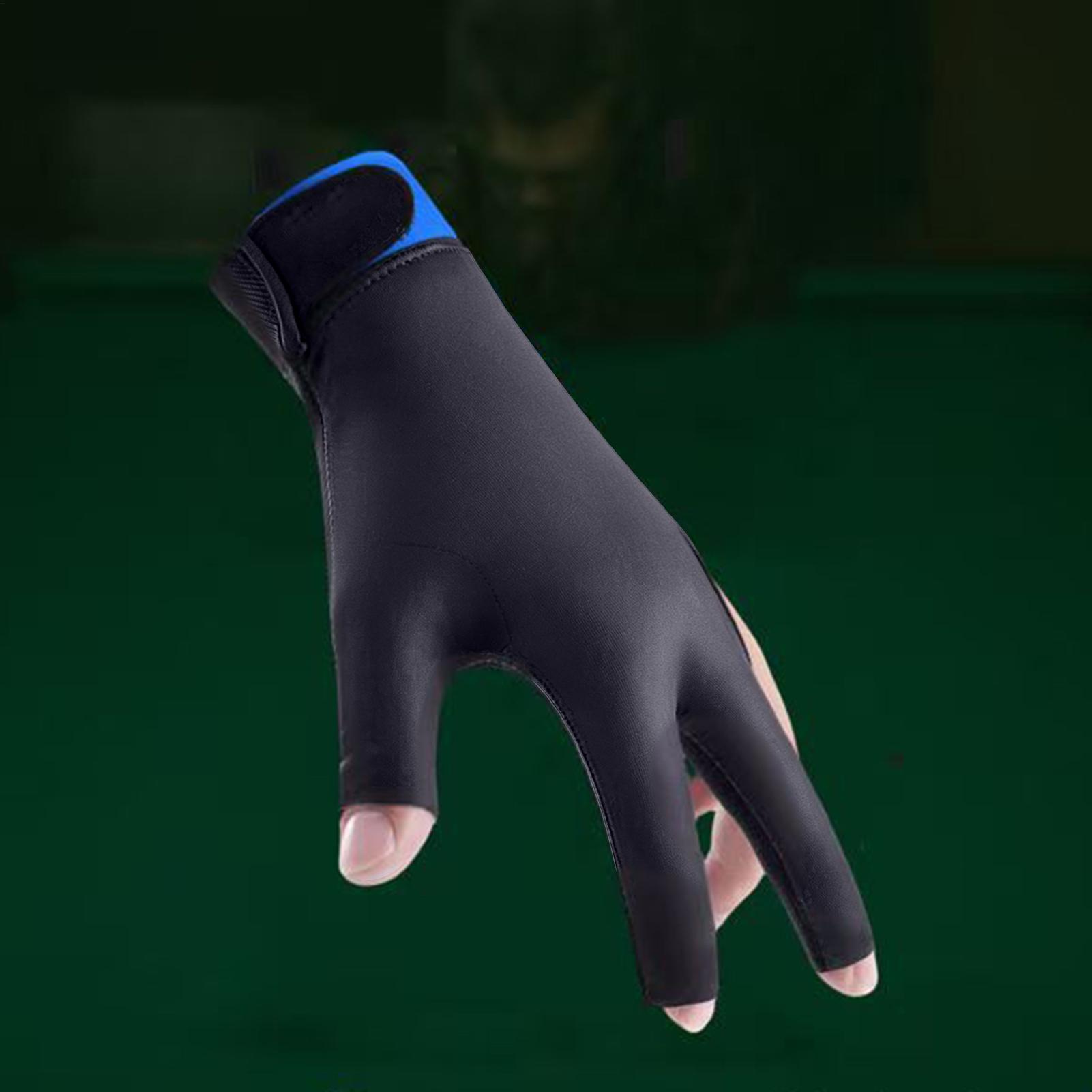 Men Accessories For Hand - ビリヤードグローブ 左手用 3本指 滑り止め スポーツアクセサリー 軽量プールグローブ
