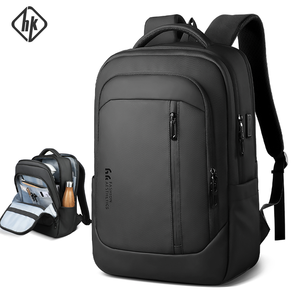 Men'S Accessories Backpack - HK新デザイン旅行バックパック メンズ 大型ビジネスバックパック 通勤 オックスフォード防水バックパック 17インチ