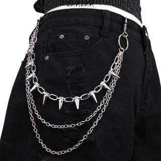 Men Accessories Ring - ユニセックス ヒップホップ パンクロック メタル ウエストチェーン パンツキーリング