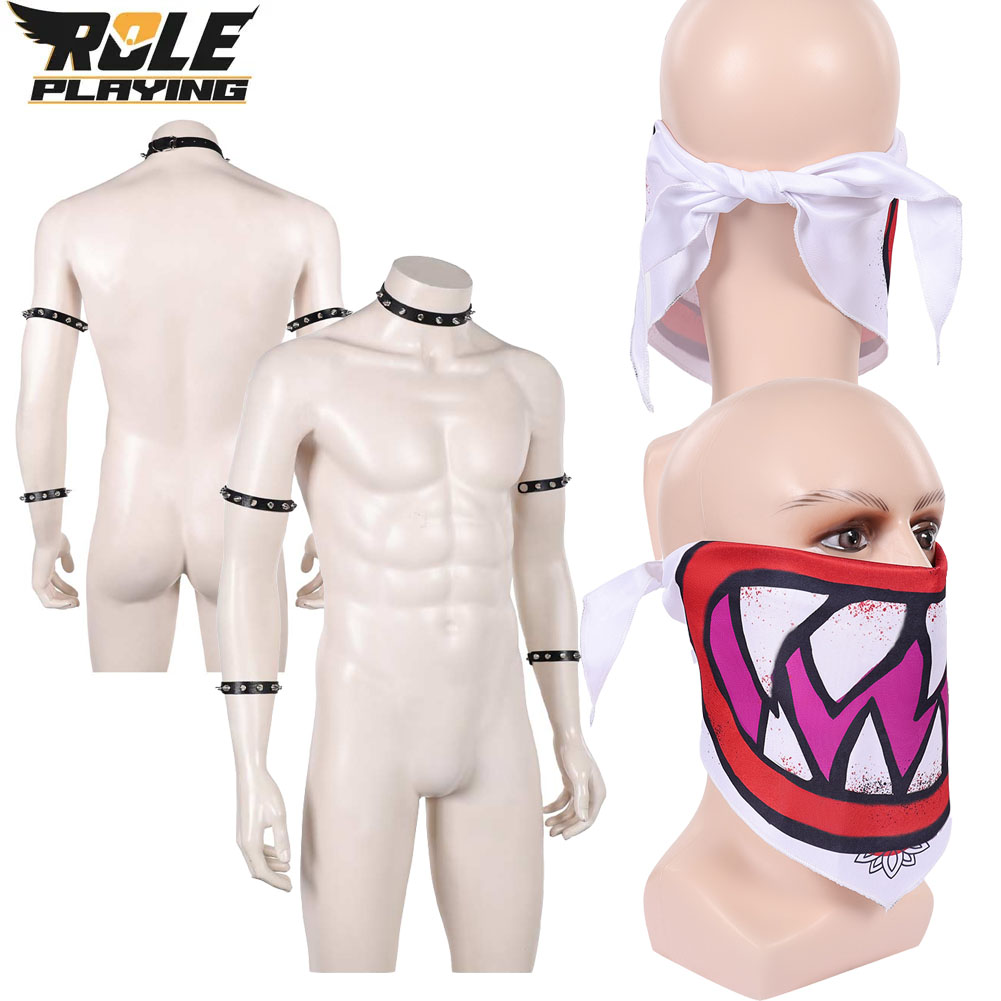 Men Accessories Style - クッパジュニアコスプレスカーフマスクブレスレット首輪映画ブラザーズコスチュームアクセサリー小道具大人男性用ファンタジー衣装ハロウィンカーニバル