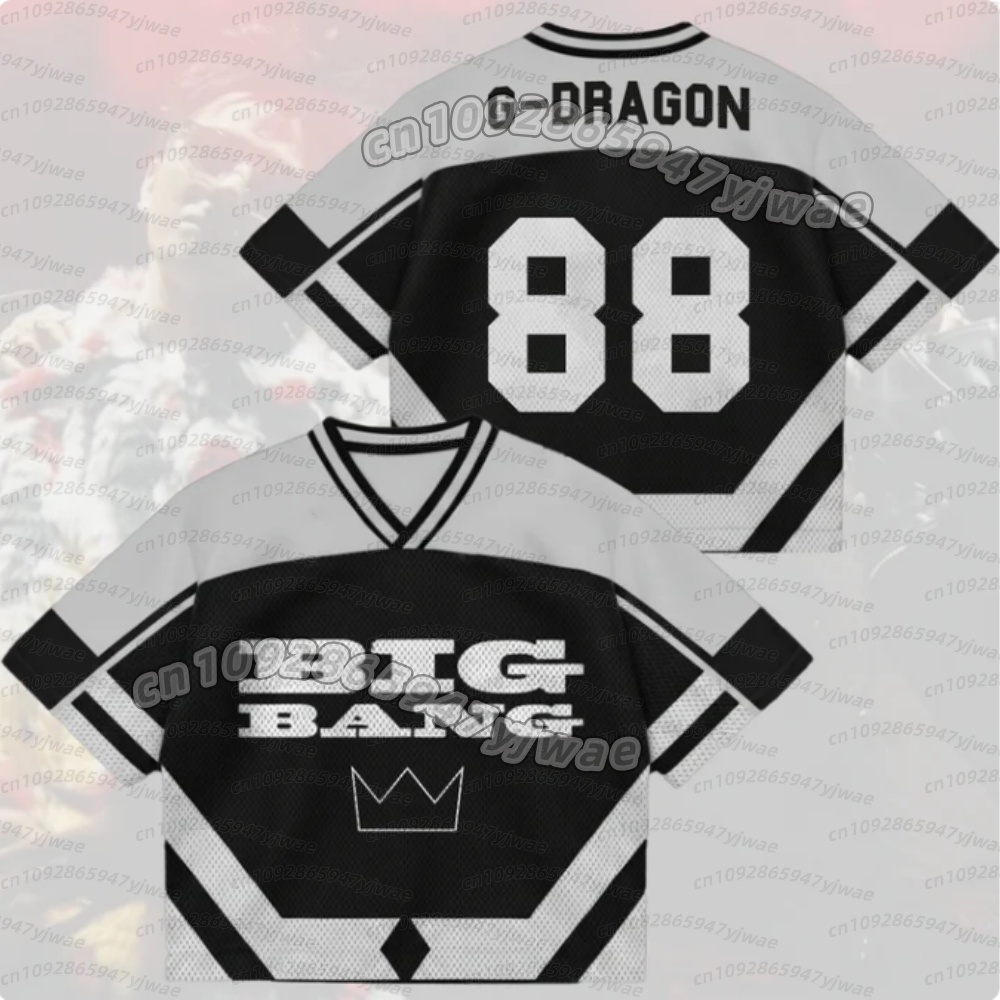Men Accessories To Gift - 夏男性女性 BigBang 2026 ワールドツアーミックスメッシュジャージファンへのギフト半袖 TAEYANG G-DRAGON