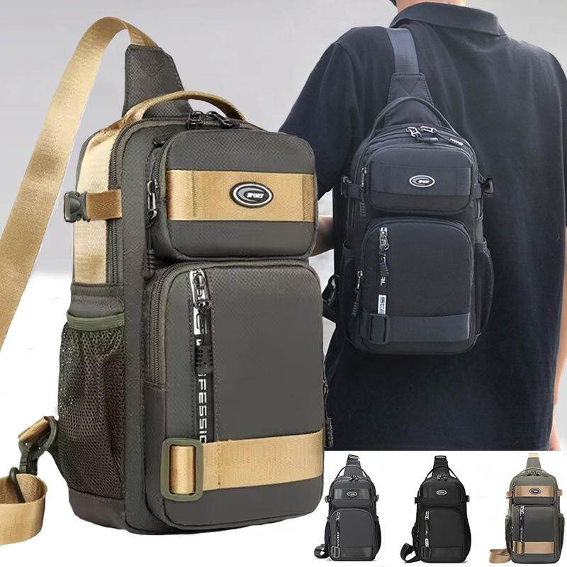 Men'S Accessories Backpack - 男性用ライディングバックパック、メンズチェストバッグ、カジュアルメンズシングルショルダーバッグ、軽量で大容量のクロスボディバッグ