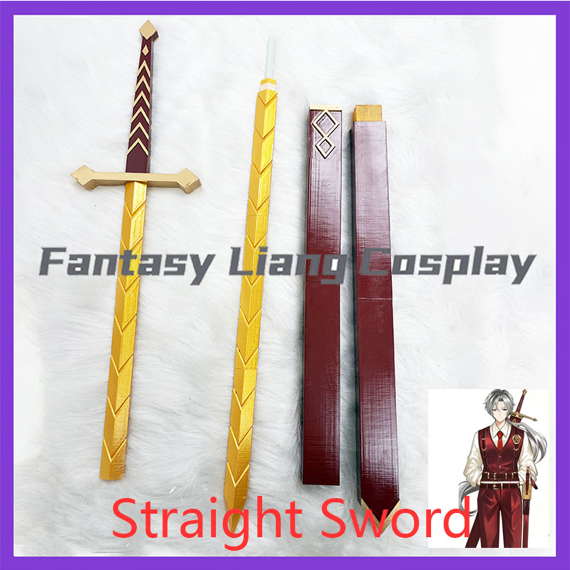 Men Accessories For Party - ゲームリンバスカンパニールシオコスプレ小道具ストレートソード鞘付きロールプレイソードハロウィンカーニバルパーティー男性女性用