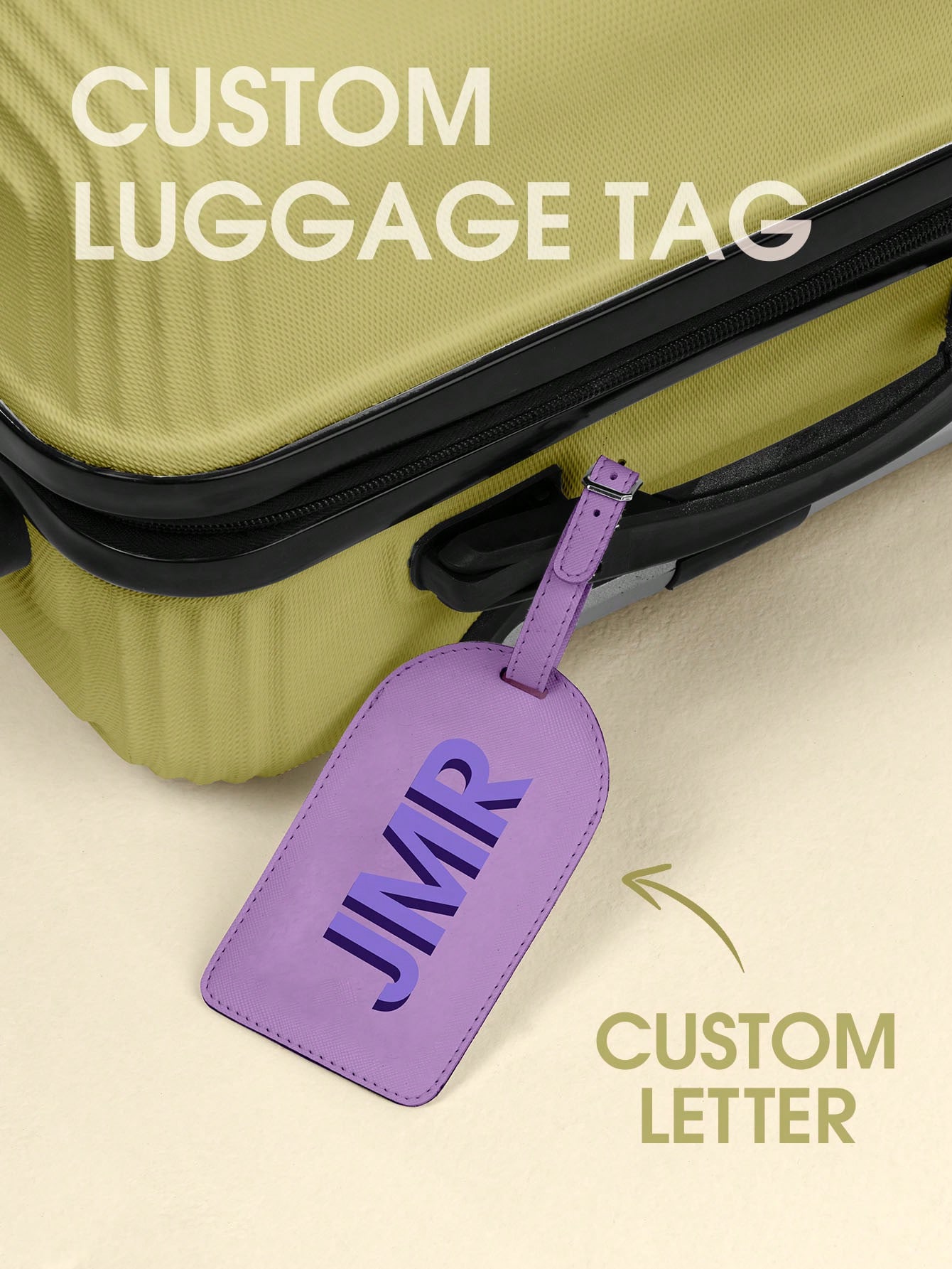 パーソナライズされたイニシャルラゲッジタグ カスタムレターP - Men Accessories For Travel のレビューと価格