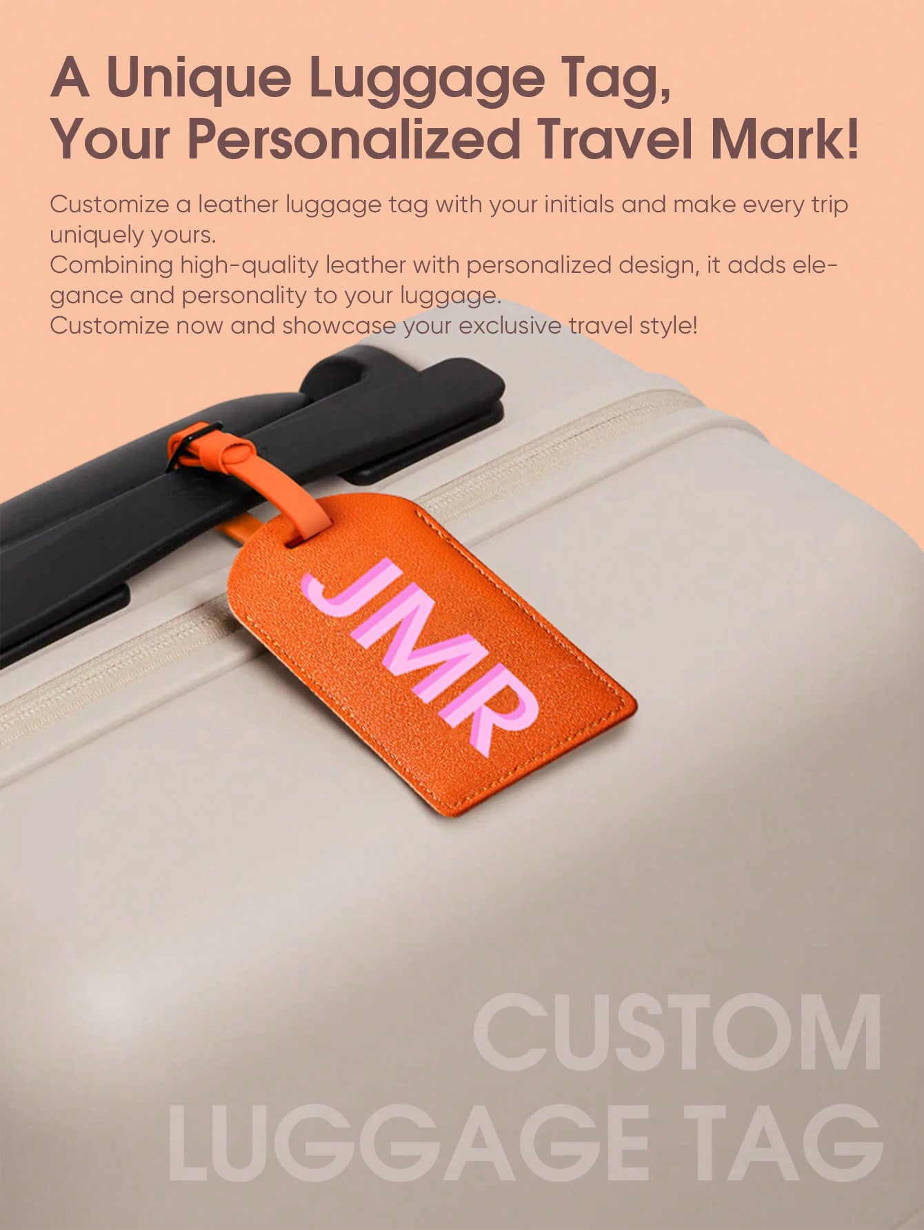 パーソナライズされたイニシャルラゲッジタグ カスタムレターP - Men Accessories For Travel のレビューと価格