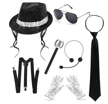 ボーイズメンズ 80年代ディスココスチューム マイケル・ジャ - Men'S Accessories In The 80S のレビューと価格