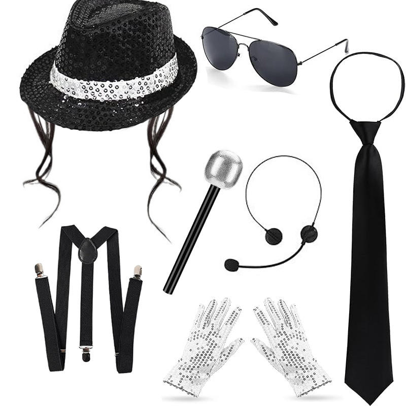 メンズダンススターコスチュームハロウィン80年代90年代ポッ - Men'S Accessories In The 80S のレビューと価格