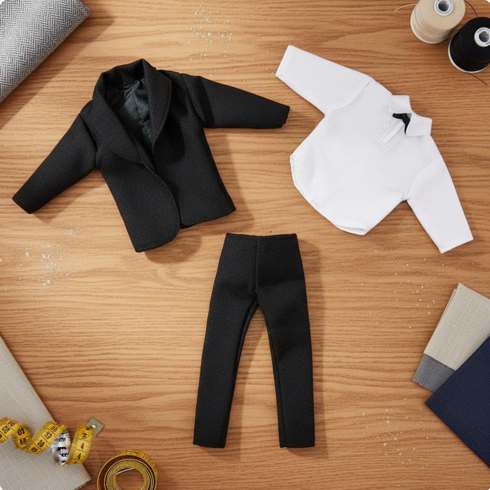 クラシックなメンズスーツ人形服 30cm フォーマルスタイル - Men Accessories Style のレビューと価格