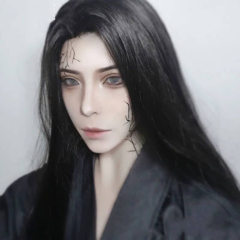男性韓服ロングストレートヘアアニメコスプレ衣装日本アニメエル - Men Accessories For Party のレビューと価格