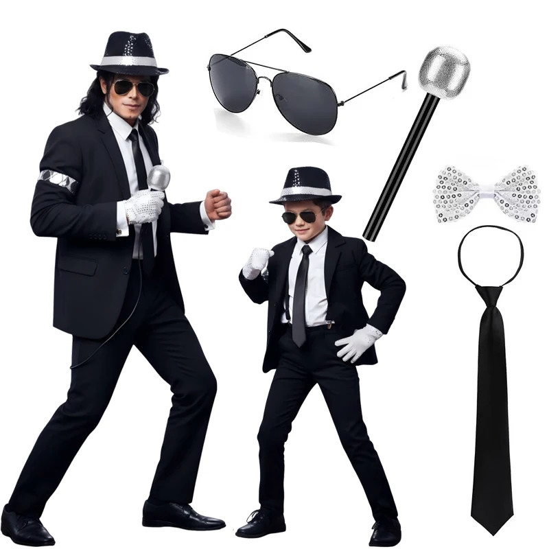 ボーイズメンズ 80年代ディスココスチューム マイケル・ジャ - Men'S Accessories In The 80S のレビューと価格