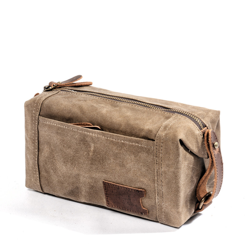 メンズワックスキャンバストラベルクラッチ,収納財布,シェービ - Travel Organizer Men のレビューと価格