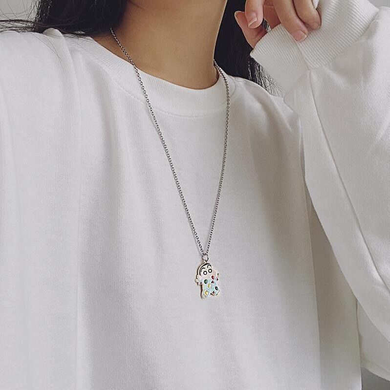 クレヨンしんちゃん漫画ネックレス、かわいい和風、親友、カップ - Men Accessories Style のレビューと価格