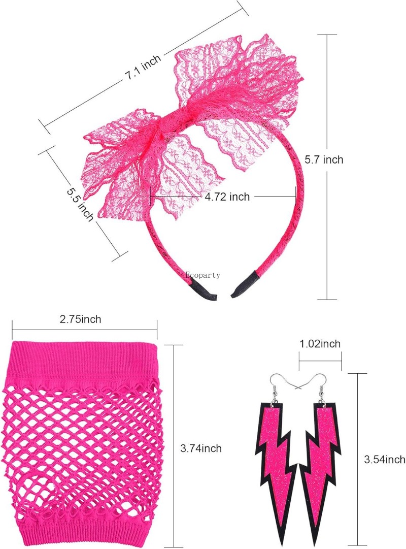 Blulu 80 年代の女性用アクセサリー レースヘッドバン - Men'S Accessories In The 80S のレビューと価格