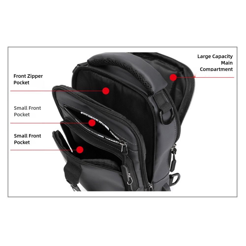男性用USB充電ショルダーメッセンジャーバックパック防水ジッ - Men'S Accessories Backpack のレビューと価格