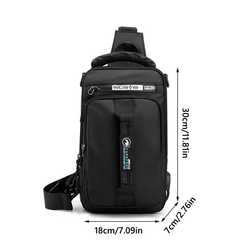 男性用USB充電ショルダーメッセンジャーバックパック防水ジッ - Men'S Accessories Backpack のレビューと価格