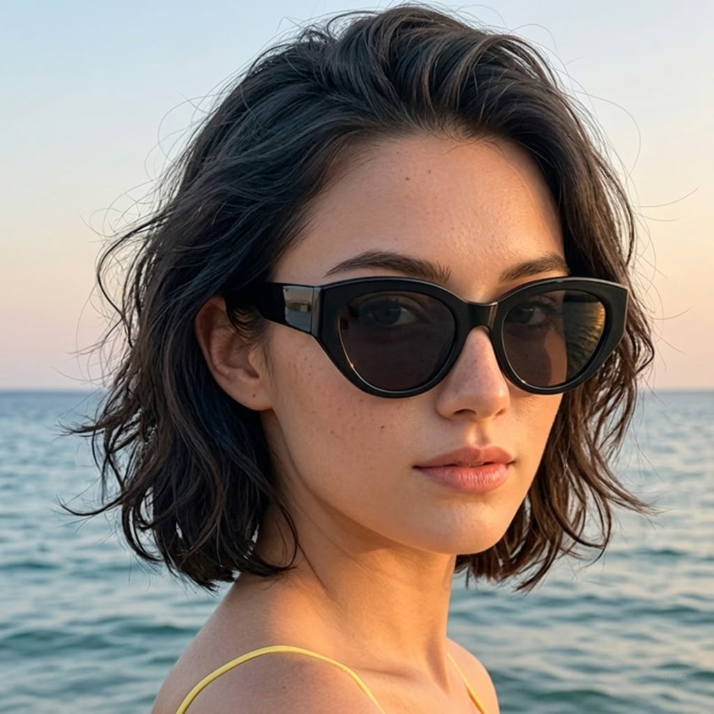 女性男性クラシックキャットアイ偏光サングラス高品質フレーム高 - Men Accessories For Travel のレビューと価格