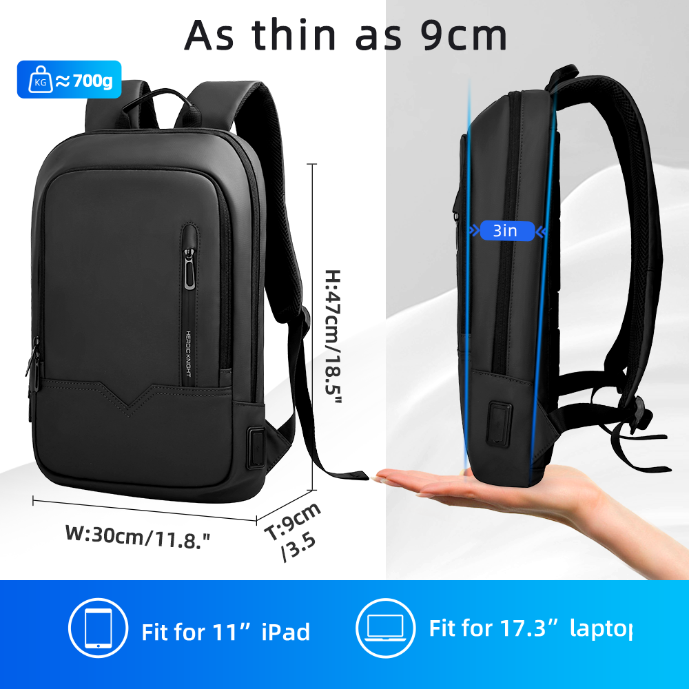 HK スリムビジネスバックパック メンズ 17.3インチ ノ - Men'S Accessories Backpack のレビューと価格