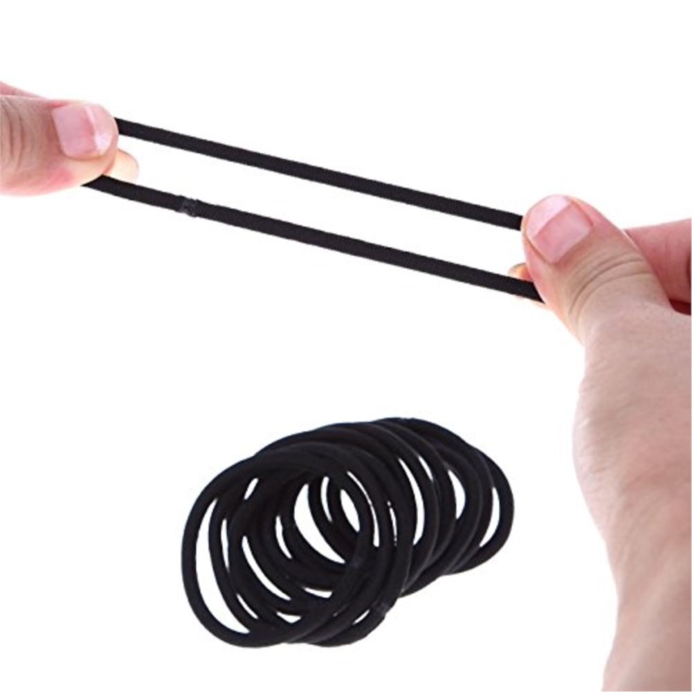 10/30/50 個 4 ミリメートル黒小さなヘアネクタイ弾 - Men Accessories Ring のレビューと価格