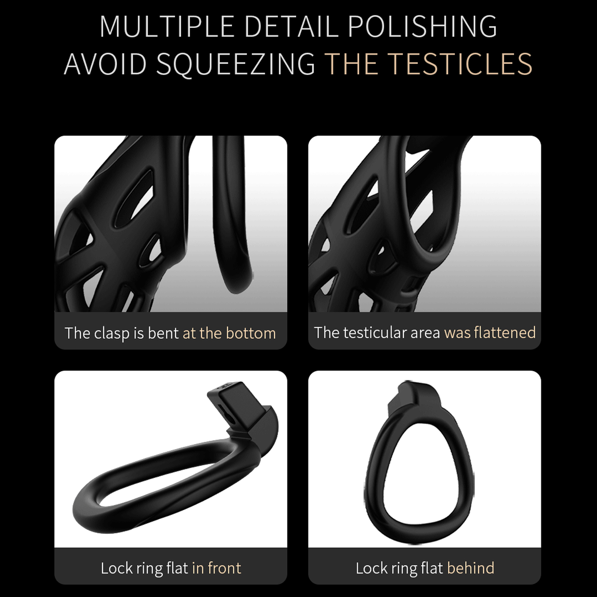男性用貞操ケージ ペニスロック 大型尿道開口部 安全 健康的 - Men'S Mens Accessories のレビューと価格