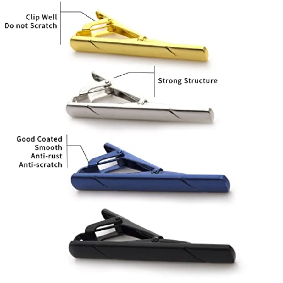 4 個のネクタイクリップ男性用ネクタイバーギフトボックス付き - Men Accessories To Gift のレビューと価格