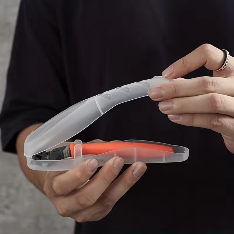 カミソリ旅行収納ボックス透明防塵キャリングケースカートリッジ - Travel Organizer Men のレビューと価格