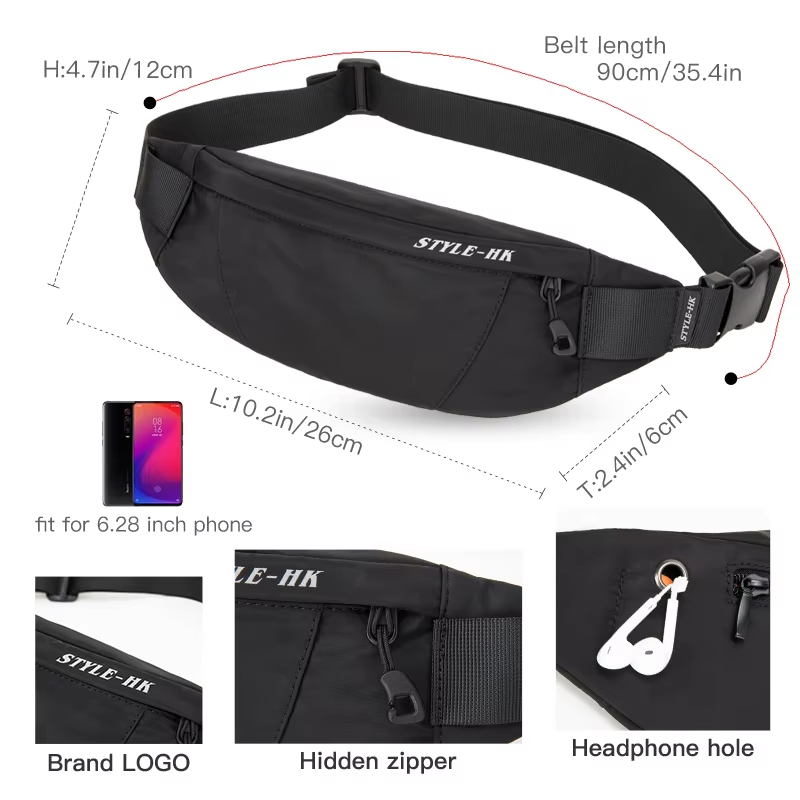 英雄騎士高品質ウエストパックマンカジュアルアウトドア旅行クロ - Men Accessories For Travel のレビューと価格
